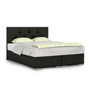 Kárpitozott ágy London 160x200 cm Fekete