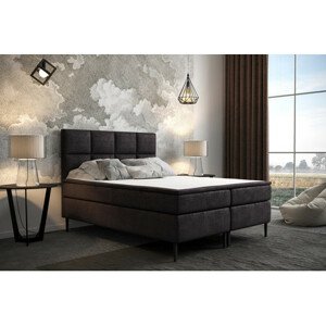 Kárpitozott ágy Aspen 140x200 cm Fekete