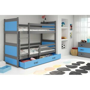 Gyerek emeletes ágy RICO 160x80 cm Kék Szürke