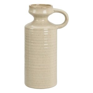Busara kőagyag váza8,5 x 20 cm bézs