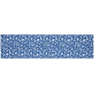 Kék mintás asztali futó, 33 x 130 cm
