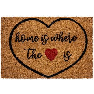 Home is where the heart is kókusz lábtörlő, 40 x 60 cm
