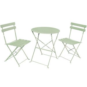 Orion erkélygarnitúra, asztal + 2 szék, zöld.